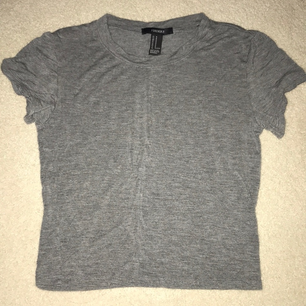 Gray crop top from Forever21.